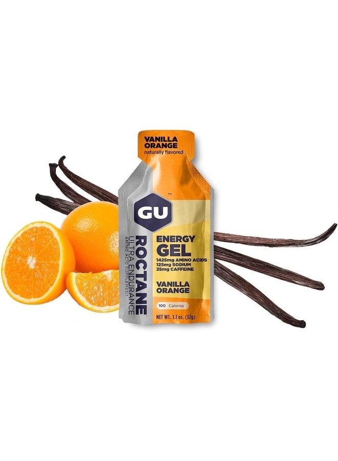 Gu Energy Roctane Ultra Endurance Energy Gel, 24-Count (Vanilla Orange, 24-Count) - Image 1